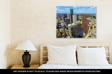 Load image into Gallery viewer, Gallery Wrapped Canvas, Aerial Of Modern Buildings In Downtown Houston