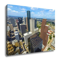 Load image into Gallery viewer, Gallery Wrapped Canvas, Aerial Of Modern Buildings In Downtown Houston