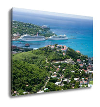 Load image into Gallery viewer, Gallery Wrapped Canvas, Aerial View Island St Thomas Usvi Charlotte Amalie Cruise Bay