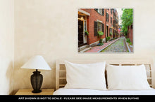 Load image into Gallery viewer, Gallery Wrapped Canvas, Acorn Street Beacon Hill Cobblestone Boston In Massachusetts USA