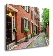 Load image into Gallery viewer, Gallery Wrapped Canvas, Acorn Street Beacon Hill Cobblestone Boston In Massachusetts USA