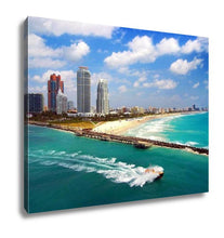Load image into Gallery viewer, Gallery Wrapped Canvas, Aerial View Of South Miami Beach