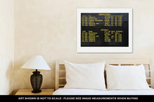 Load image into Gallery viewer, Gallery Wrapped Canvas, Airport Board Showing Departures And Arrivals To Various Cities Isolated On