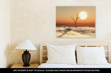 Load image into Gallery viewer, Gallery Wrapped Canvas, 3d Illustration Of A Desert Landscape With Cow Skull And Dead Tree