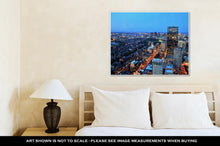 Load image into Gallery viewer, Gallery Wrapped Canvas, Aerial View Of Boston At Dusk
