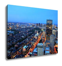 Load image into Gallery viewer, Gallery Wrapped Canvas, Aerial View Of Boston At Dusk