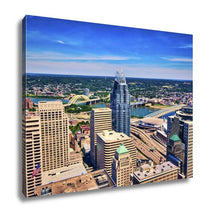 Load image into Gallery viewer, Gallery Wrapped Canvas, Aerial View Of Cincinnati Ohio Looking Toward Kentucky