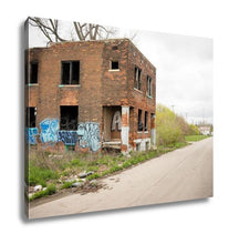 Load image into Gallery viewer, Gallery Wrapped Canvas, Abandoned Building Dilapidated Real Estate Detroit Michigan