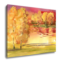 Load image into Gallery viewer, Gallery Wrapped Canvas, Watercolor Autumn Landscape Collection