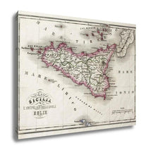 Load image into Gallery viewer, Gallery Wrapped Canvas, Sicily An Other Islands Old Map