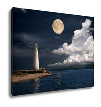 Load image into Gallery viewer, Gallery Wrapped Canvas, Lighthouse At Night
