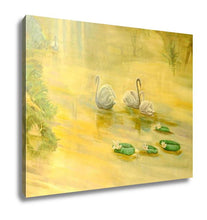 Load image into Gallery viewer, Gallery Wrapped Canvas, Watercolor Swans Hand Painted