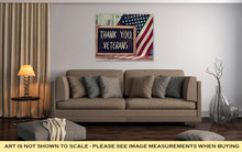 Load image into Gallery viewer, Gallery Wrapped Canvas, The Text Thank You Veterans Written In A Chalkboard And A Flag Of The United