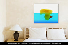Load image into Gallery viewer, Gallery Wrapped Canvas, Drowning Duck In Blue Water