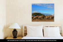 Load image into Gallery viewer, Gallery Wrapped Canvas, Kilimanjaro With Elephant Herd