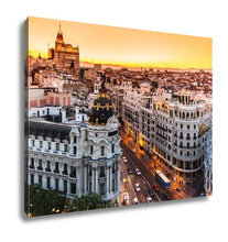 Load image into Gallery viewer, Gallery Wrapped Canvas, Panoramic View Of Gran Vimadrid Spain