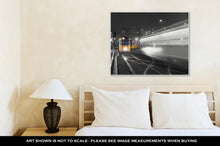 Load image into Gallery viewer, Gallery Wrapped Canvas, Traditional Budapest Old Tram City Center Budapest Black White