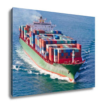 Load image into Gallery viewer, Gallery Wrapped Canvas, Container Ship In Bosphorus Strait Istanbul City