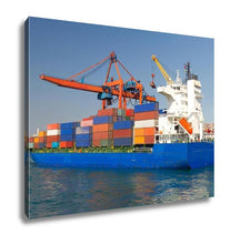 Load image into Gallery viewer, Gallery Wrapped Canvas, Container Ship From Haydarpasport Istanbul Turkey