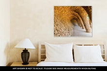 Load image into Gallery viewer, Gallery Wrapped Canvas, Wave Archway Park Guell Barcelona Spain