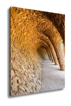 Load image into Gallery viewer, Gallery Wrapped Canvas, Wave Archway Park Guell Barcelona Spain