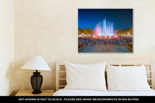 Load image into Gallery viewer, Gallery Wrapped Canvas, Night View Of Magic Fountain In Barcelona
