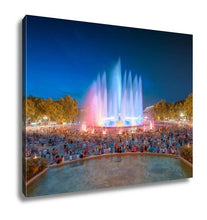 Load image into Gallery viewer, Gallery Wrapped Canvas, Night View Of Magic Fountain In Barcelona