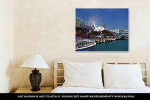 Load image into Gallery viewer, Gallery Wrapped Canvas, Looking Down Navy Pier On Sunny Day In Chicago