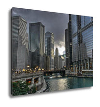Load image into Gallery viewer, Gallery Wrapped Canvas, View Of Chicago River In Chicago Il