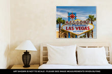 Load image into Gallery viewer, Gallery Wrapped Canvas, Welcome To Fabulous Las Vegas Sign Las Vegas Nevadusa