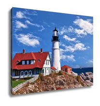 Load image into Gallery viewer, Gallery Wrapped Canvas, Portland Head Lighthouse In Maine