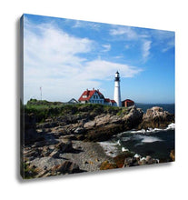 Load image into Gallery viewer, Gallery Wrapped Canvas, Portland Head Lighthouse In Maine