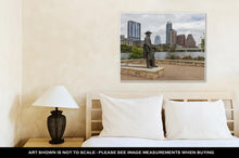 Load image into Gallery viewer, Gallery Wrapped Canvas, Status Of Stevie Ray Vaughan And Downtown Austin Texas