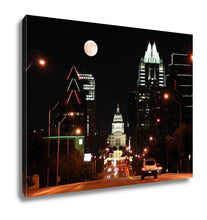 Load image into Gallery viewer, Gallery Wrapped Canvas, State Capitol Building At Night In Downtown Austin Texas