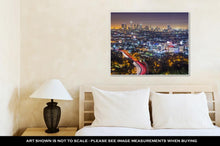 Load image into Gallery viewer, Gallery Wrapped Canvas, Los Angeles Californiusdowntown Skyline At Night