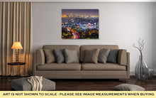 Load image into Gallery viewer, Gallery Wrapped Canvas, Los Angeles Californiusdowntown Skyline At Night
