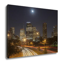 Load image into Gallery viewer, Gallery Wrapped Canvas, Houston Skyline At Night Texas