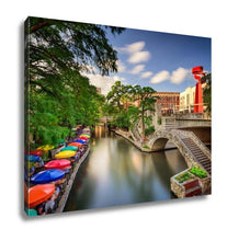 Load image into Gallery viewer, Gallery Wrapped Canvas, San Antonio Texas Uscityscape At Riverwalk