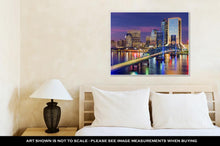 Load image into Gallery viewer, Gallery Wrapped Canvas, Jacksonville Floridusdowntown City Skyline