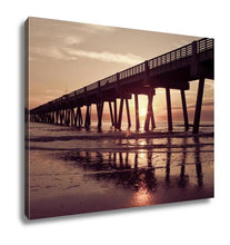 Load image into Gallery viewer, Gallery Wrapped Canvas, Jacksonville Beach Fishing Pier In Early Morning