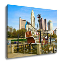 Load image into Gallery viewer, Gallery Wrapped Canvas, Columbus Ohio Cityscape With The Santa Maria In The Foreground