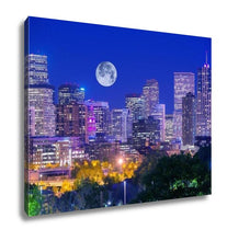 Load image into Gallery viewer, Gallery Wrapped Canvas, Denver Colorado At Night