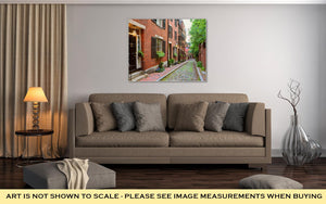 Gallery Wrapped Canvas, Acorn Street Beacon Hill Cobblestone Boston In Massachusetts USA