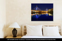 Load image into Gallery viewer, Gallery Wrapped Canvas, Boston Zakim Bridge Sunset In Bunker Hill Massachusetts USA