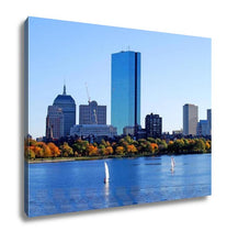 Load image into Gallery viewer, Gallery Wrapped Canvas, Boston Massachusetts Skyline Behind Charles River