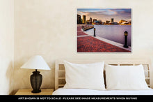 Load image into Gallery viewer, Gallery Wrapped Canvas, Long Exposure Skyline Waterfront Promenade Baltimore Maryland