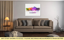 Load image into Gallery viewer, Gallery Wrapped Canvas, Louisville Skyline In Watercolor
