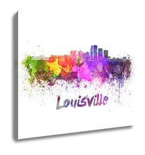 Load image into Gallery viewer, Gallery Wrapped Canvas, Louisville Skyline In Watercolor