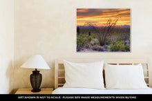 Load image into Gallery viewer, Gallery Wrapped Canvas, Sonoran Desert Catching Days Last Rays Near Tucson
