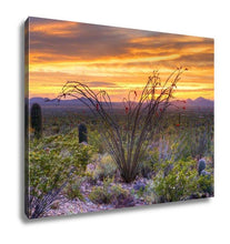 Load image into Gallery viewer, Gallery Wrapped Canvas, Sonoran Desert Catching Days Last Rays Near Tucson